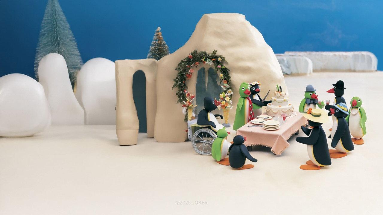 Pingu at the Wedding Party backdrop