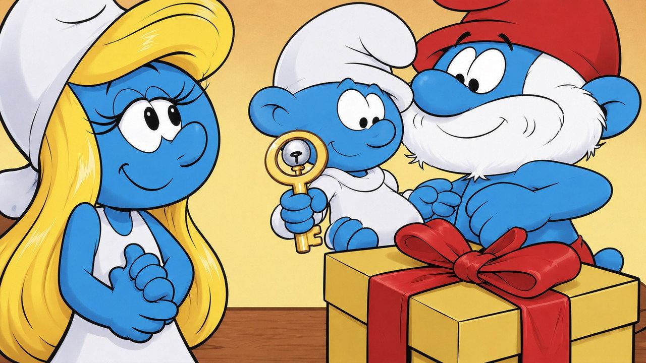The Smurfs: Baby's First Christmas backdrop