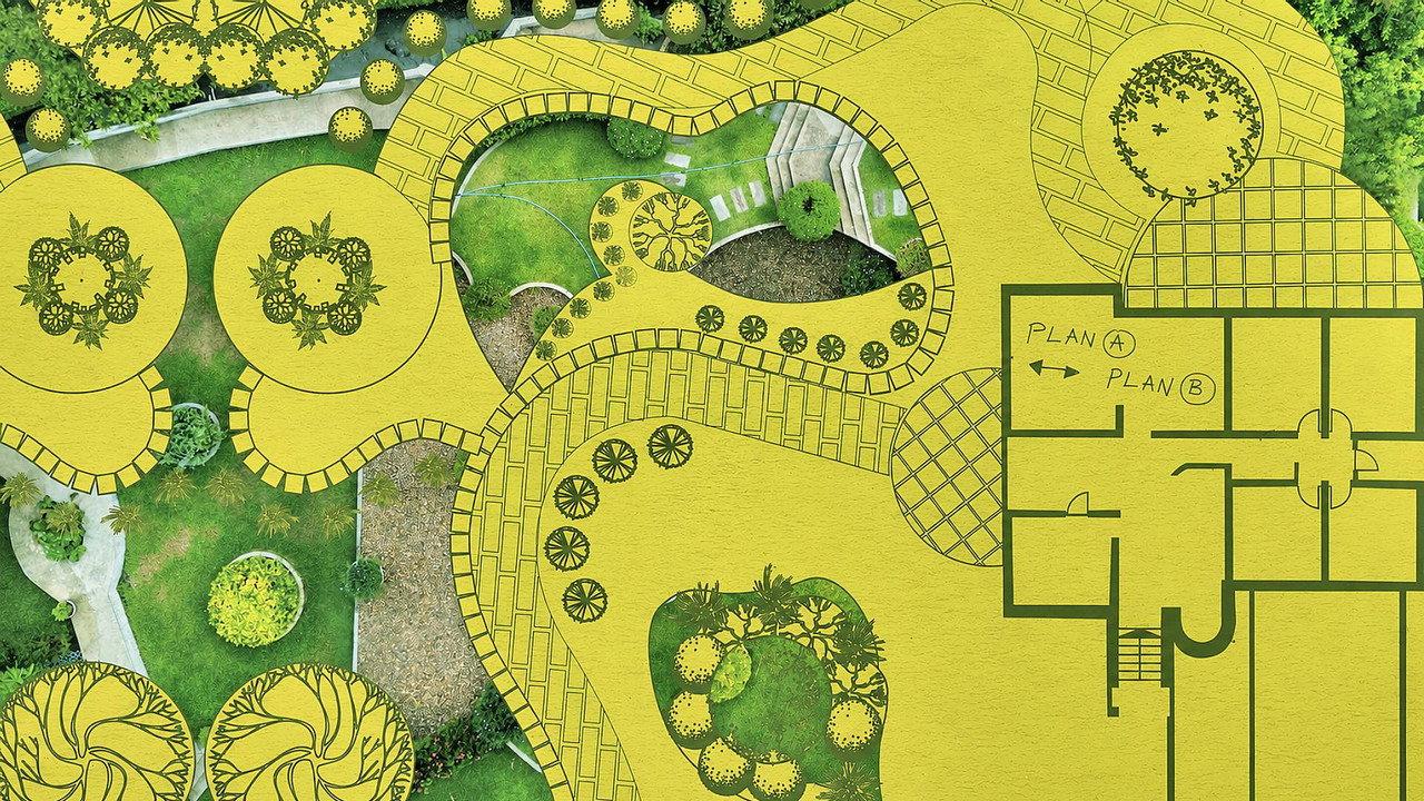 Duel of landscape gardener backdrop