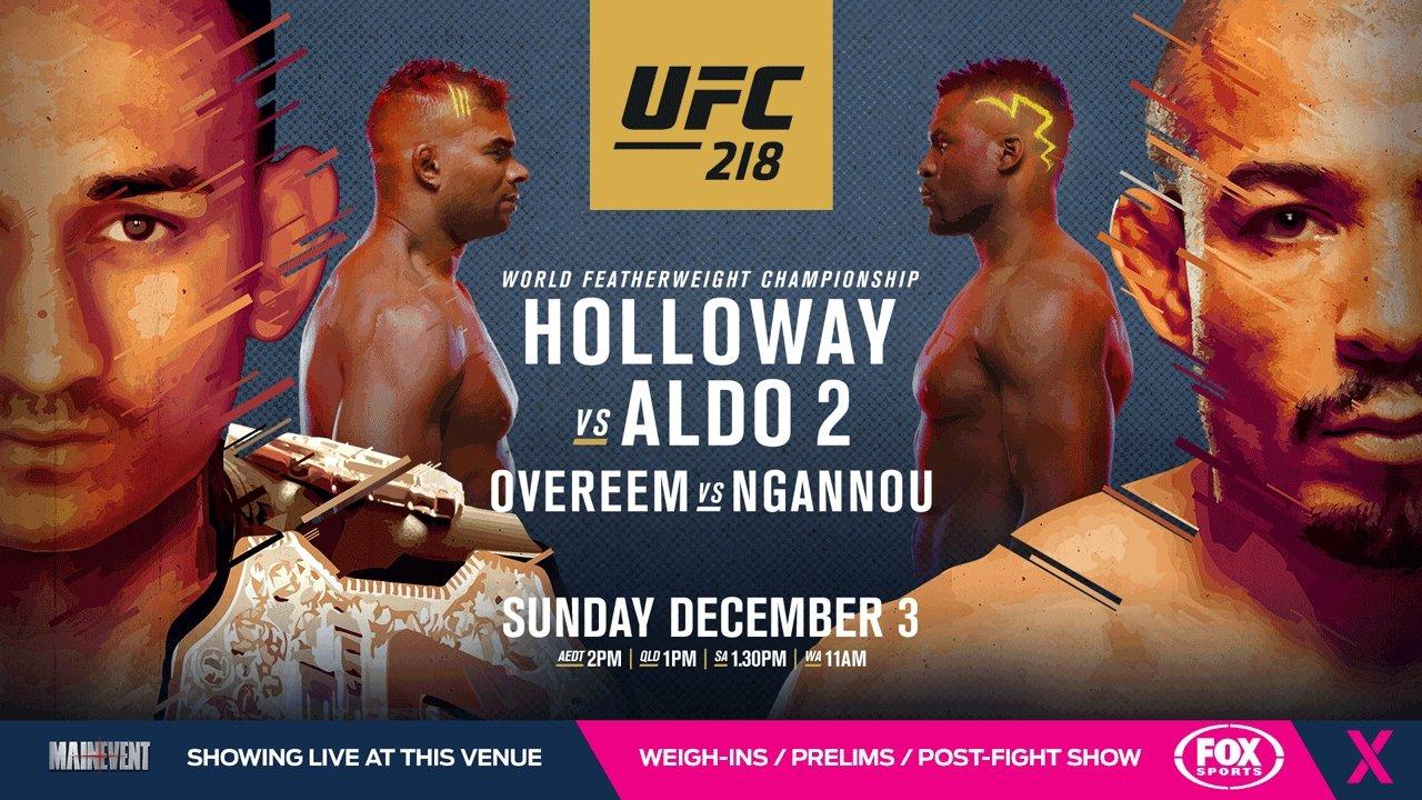 UFC 218: Holloway vs. Aldo 2 backdrop