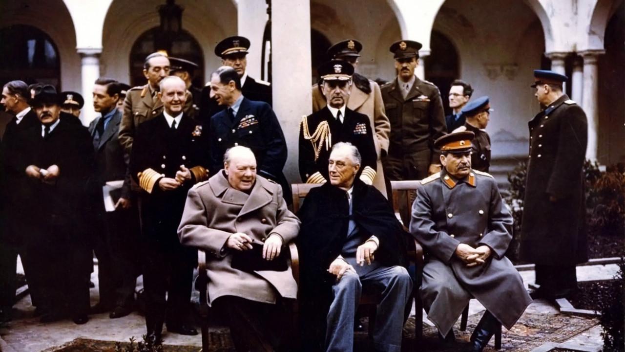 Churchill, Roosevelt & Stalin: The Road to Yalta backdrop