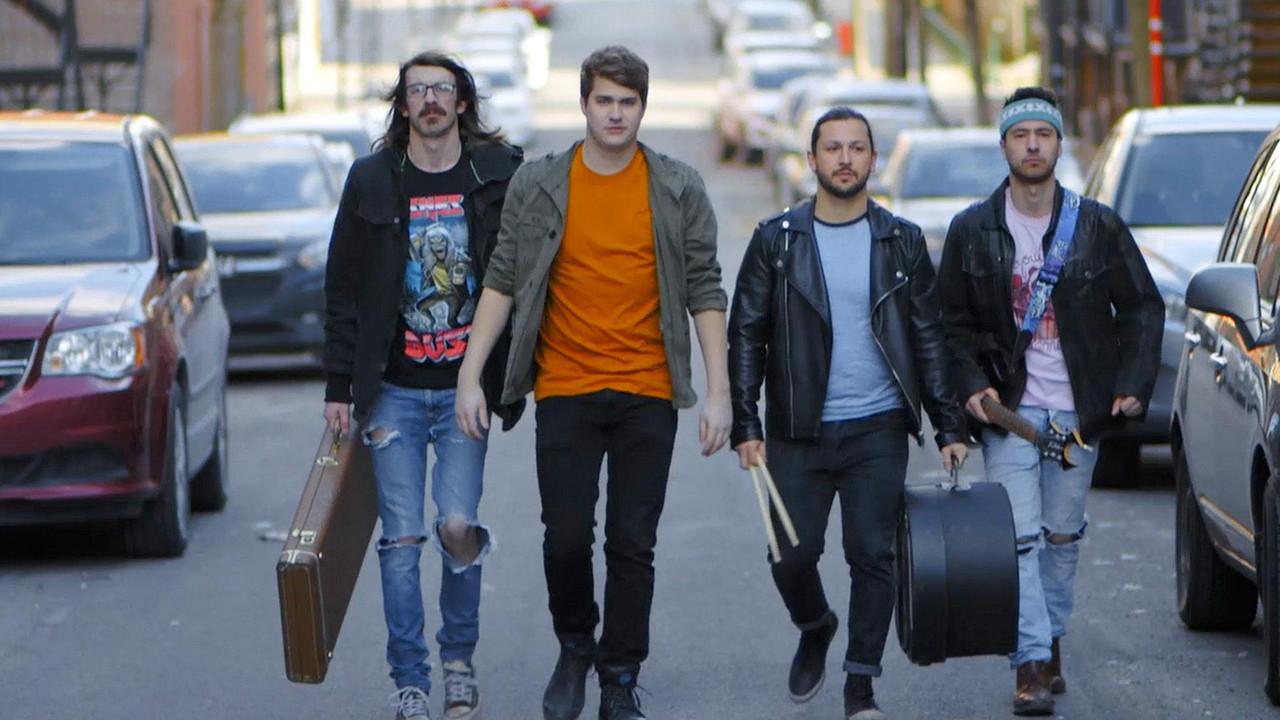 Le band et Sébastien backdrop