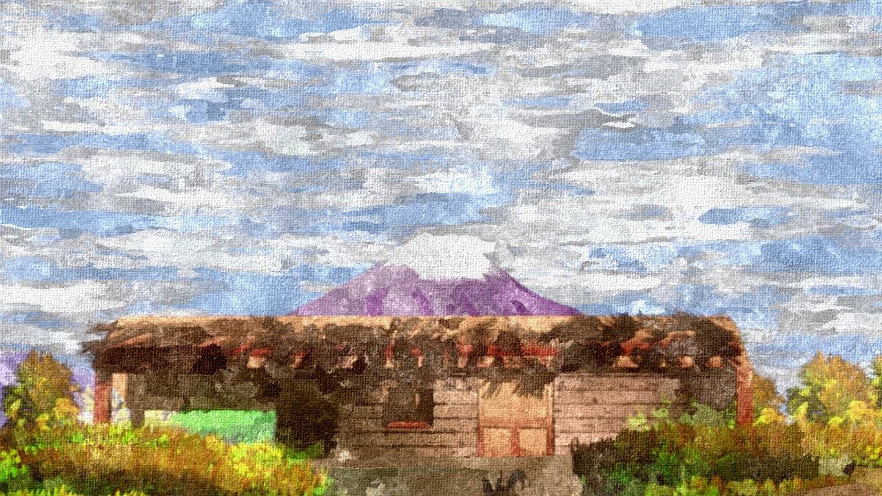 El león y Misti backdrop