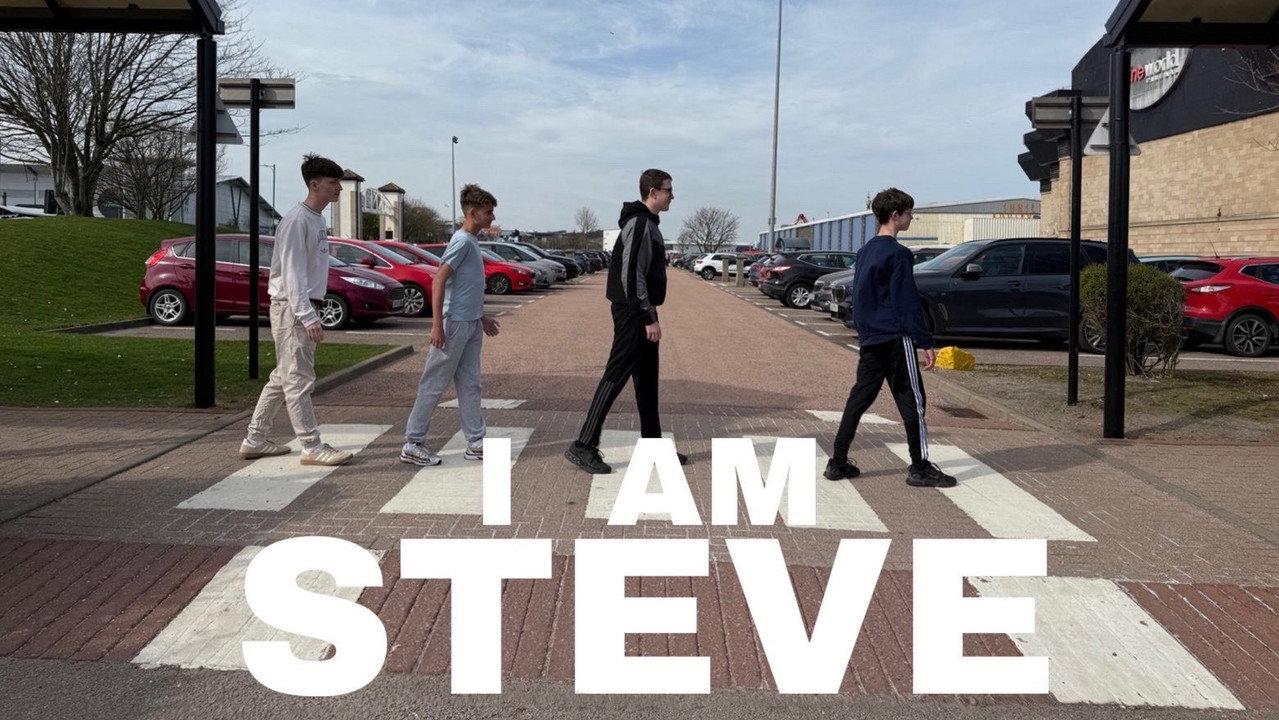 I am Steve backdrop