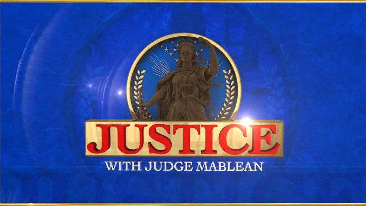 Justice with Judge Mablean backdrop