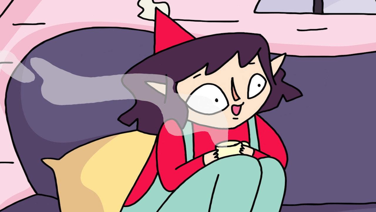 Two Late Elves backdrop