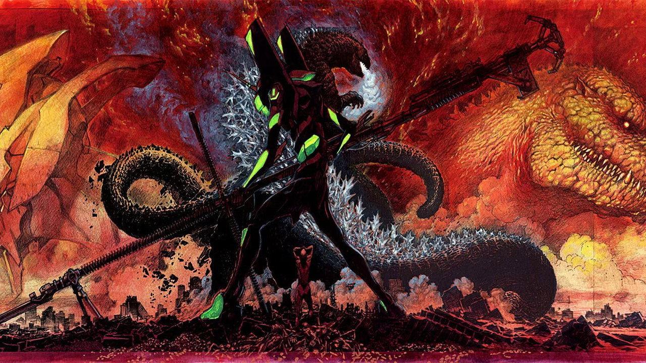 Godzilla vs. Evangelion: The Real 4-D backdrop