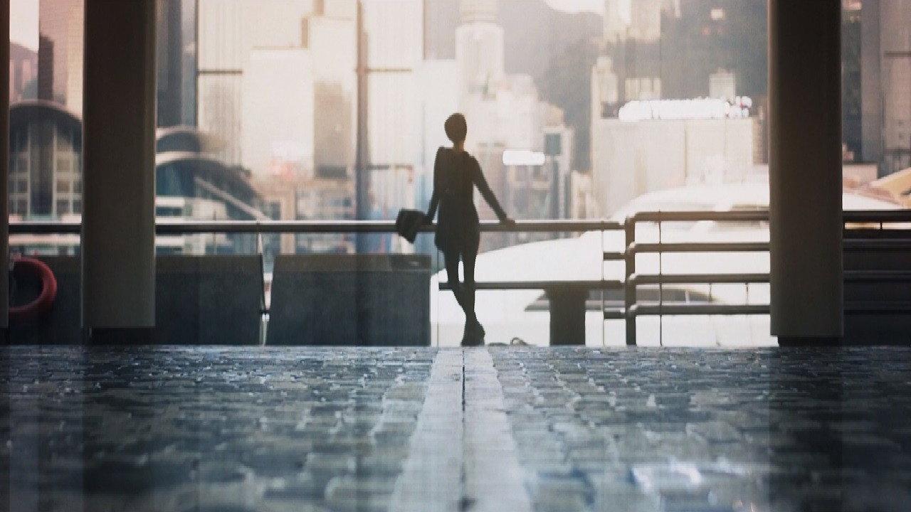 The Girl with the Black Umbrella backdrop