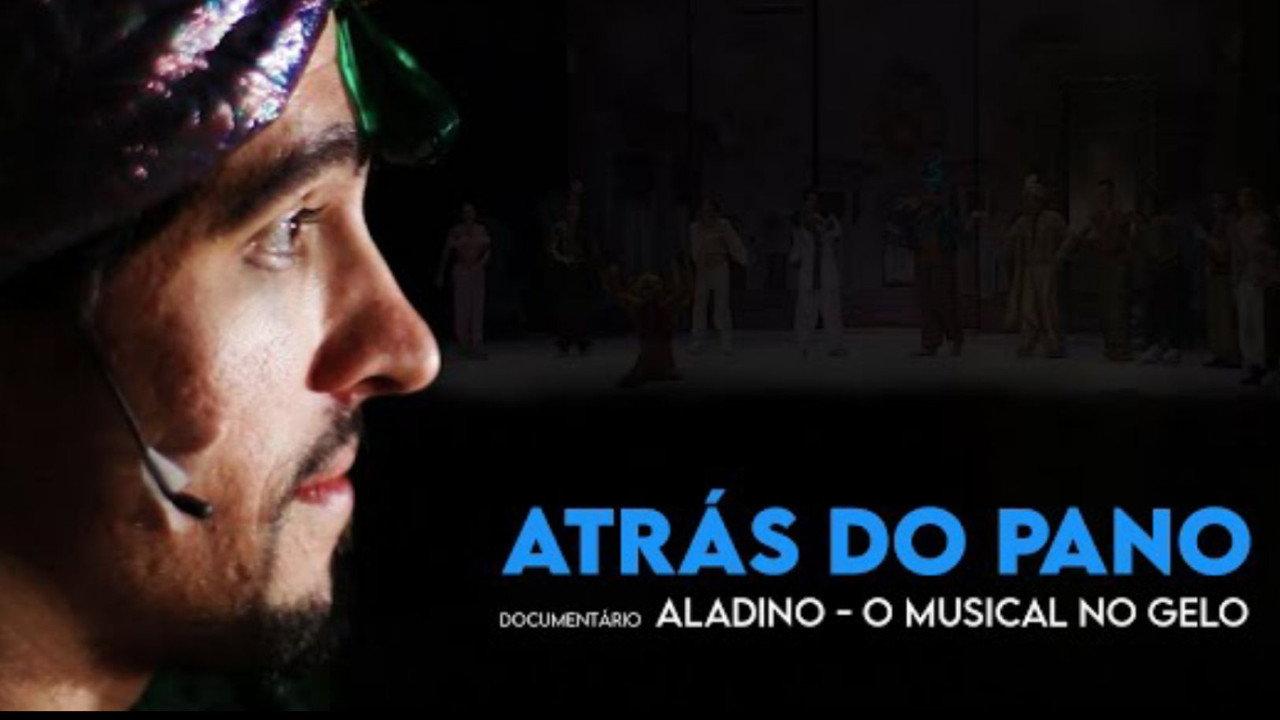Atrás do pano - Aladino o musical no gelo backdrop