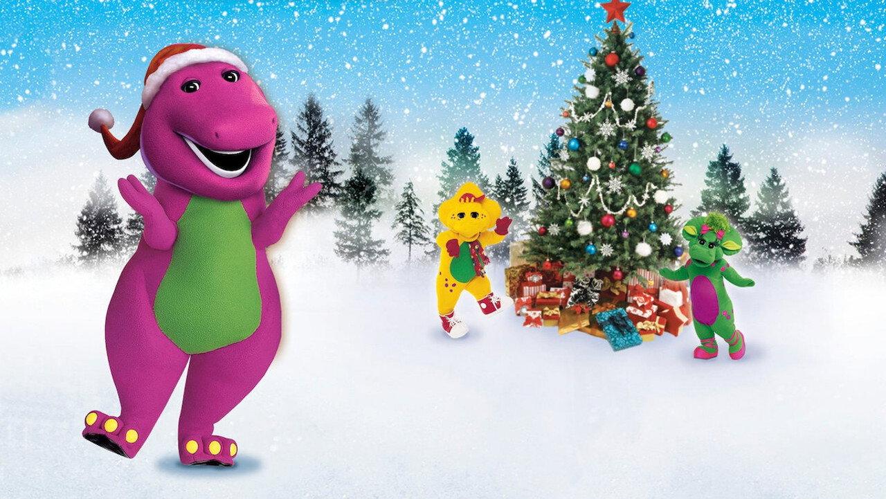 Barney's Night Before Christmas backdrop