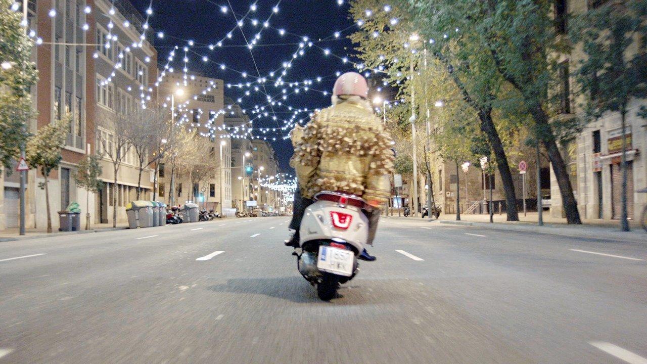 Barcelona Christmas Night backdrop