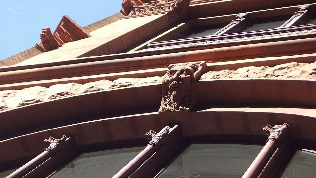 Facade with Face backdrop