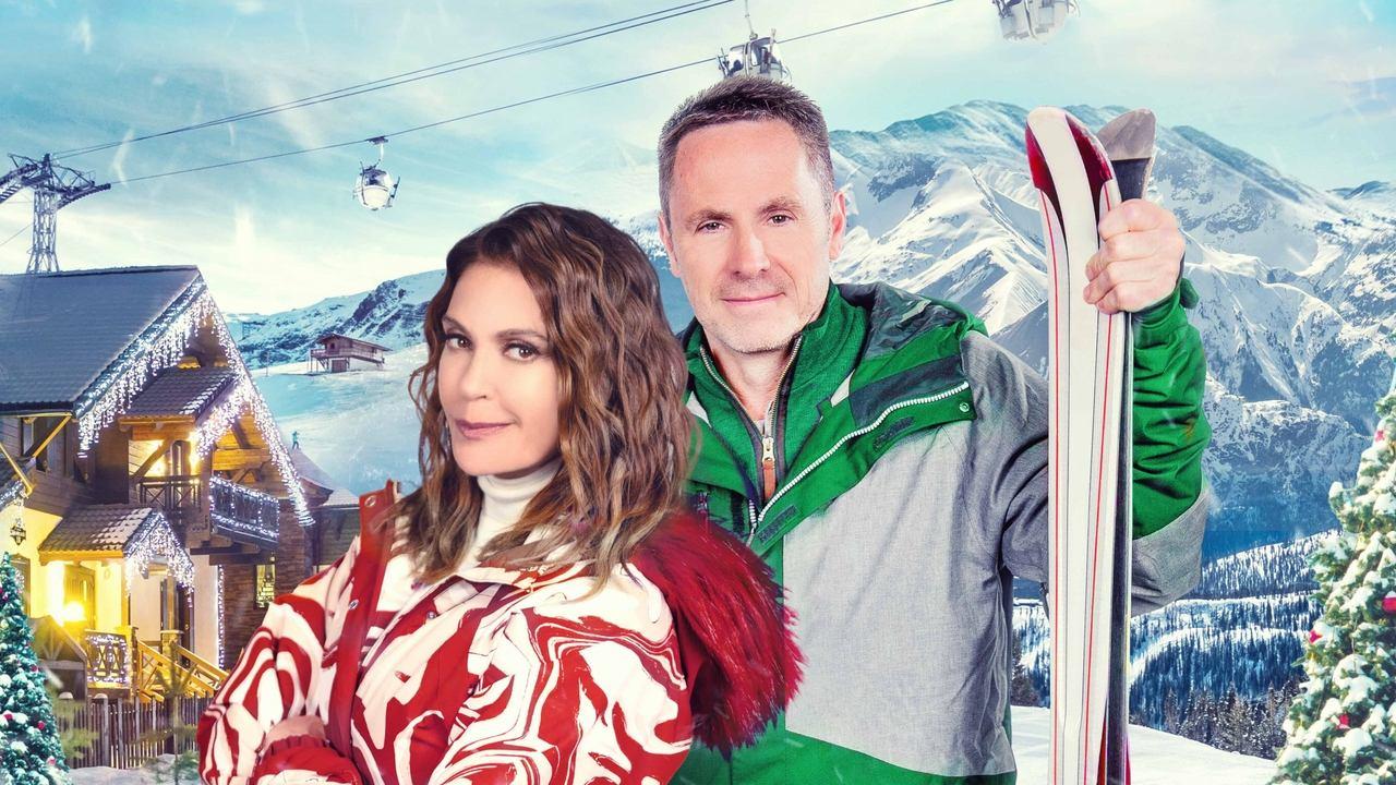Christmas at the Chalet backdrop