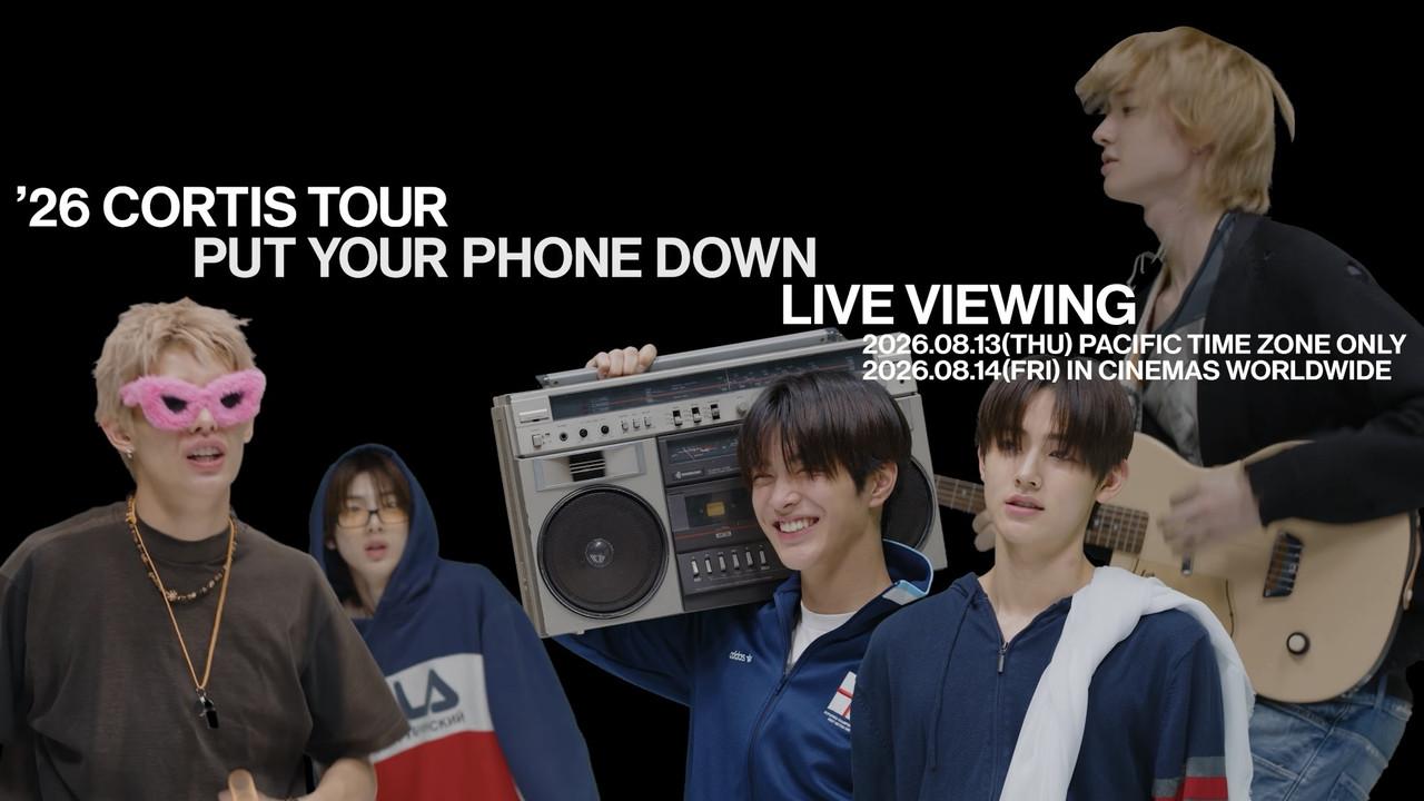 2026 CORTIS TOUR PUT YOUR PHONE DOWN IN LA: LIVE VIEWING backdrop