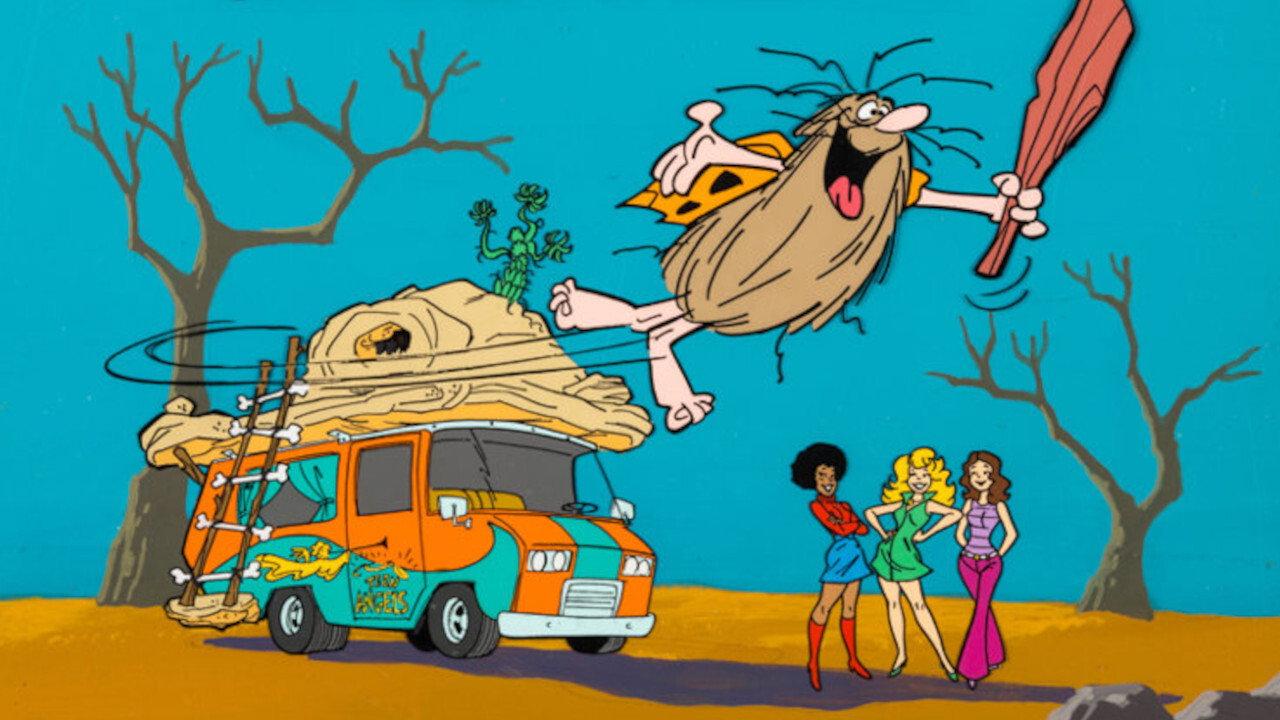 Captain Caveman and the Teen Angels backdrop