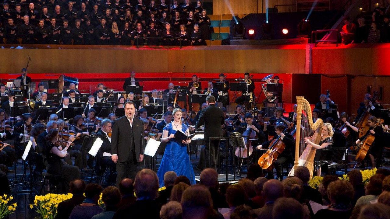 St David's Day Celebration with Bryn Terfel backdrop