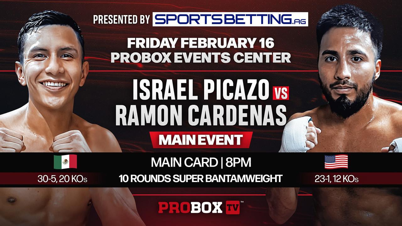 Israel Picazo vs. Ramon Cardenas backdrop