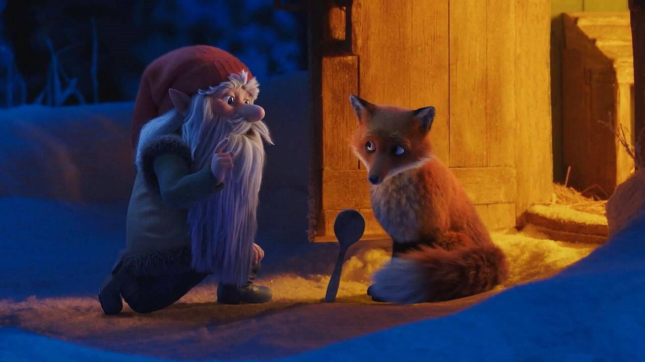 The Santa and the Fox backdrop