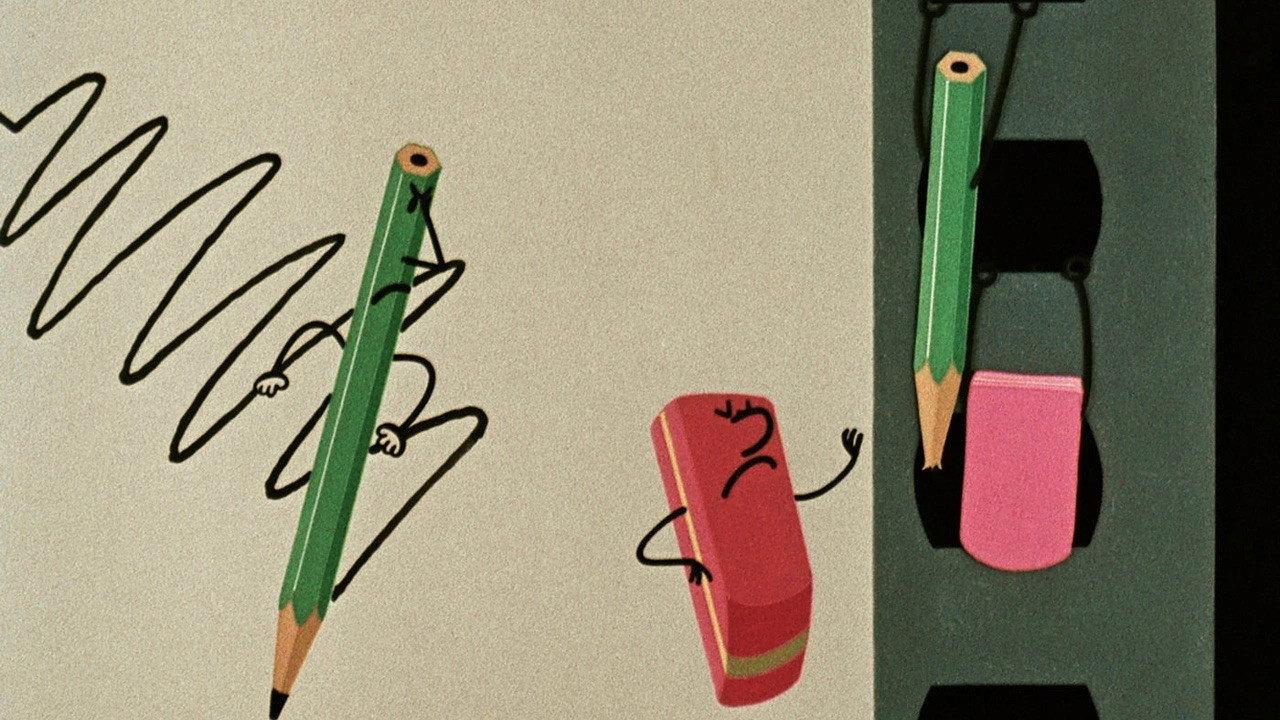 The Pencil and the Eraser backdrop