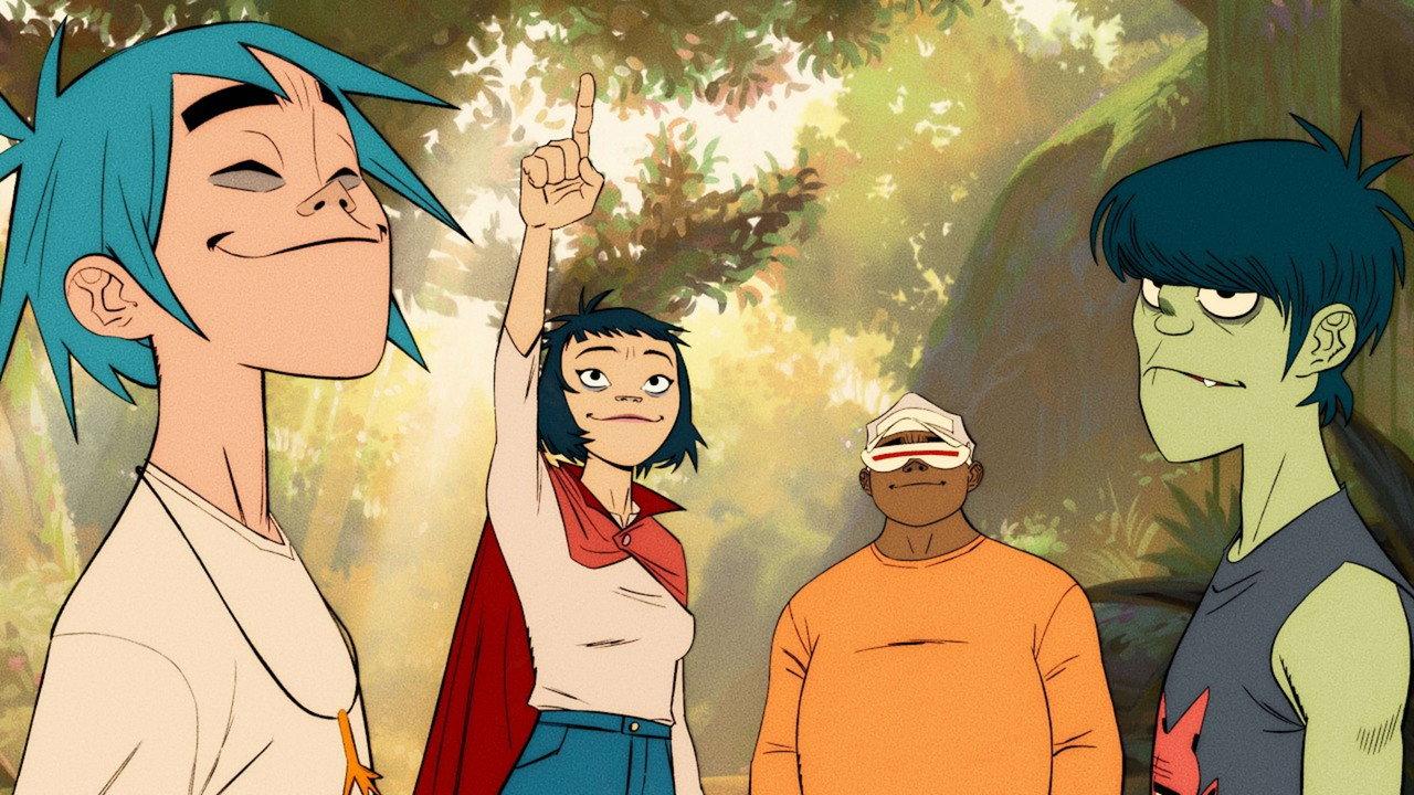 Gorillaz Present: The Mountain, The Moon Cave and The Sad God backdrop