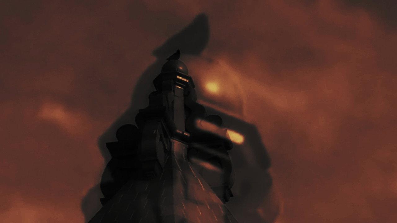 A Bird Sits atop the Spire backdrop