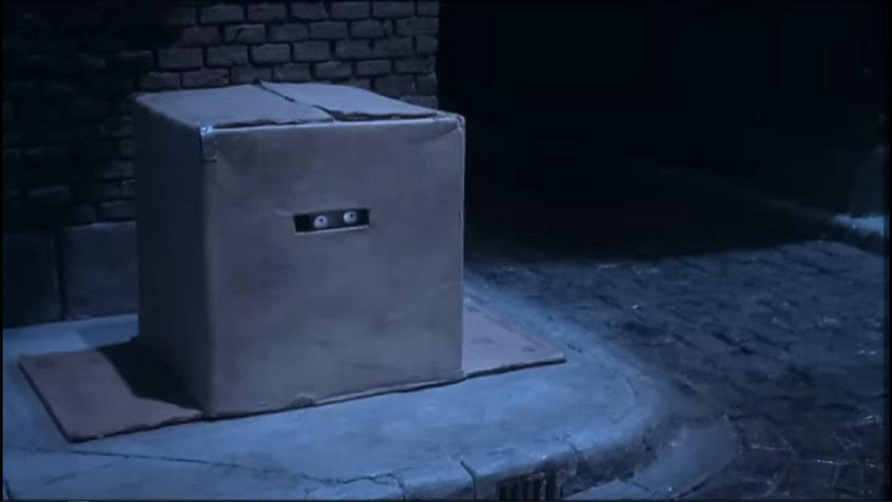 The Box Man backdrop