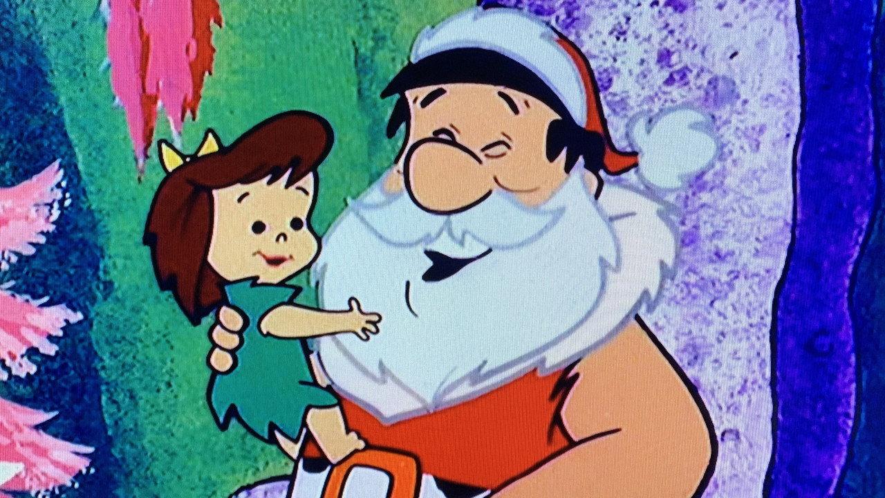 Christmas Flintstone backdrop