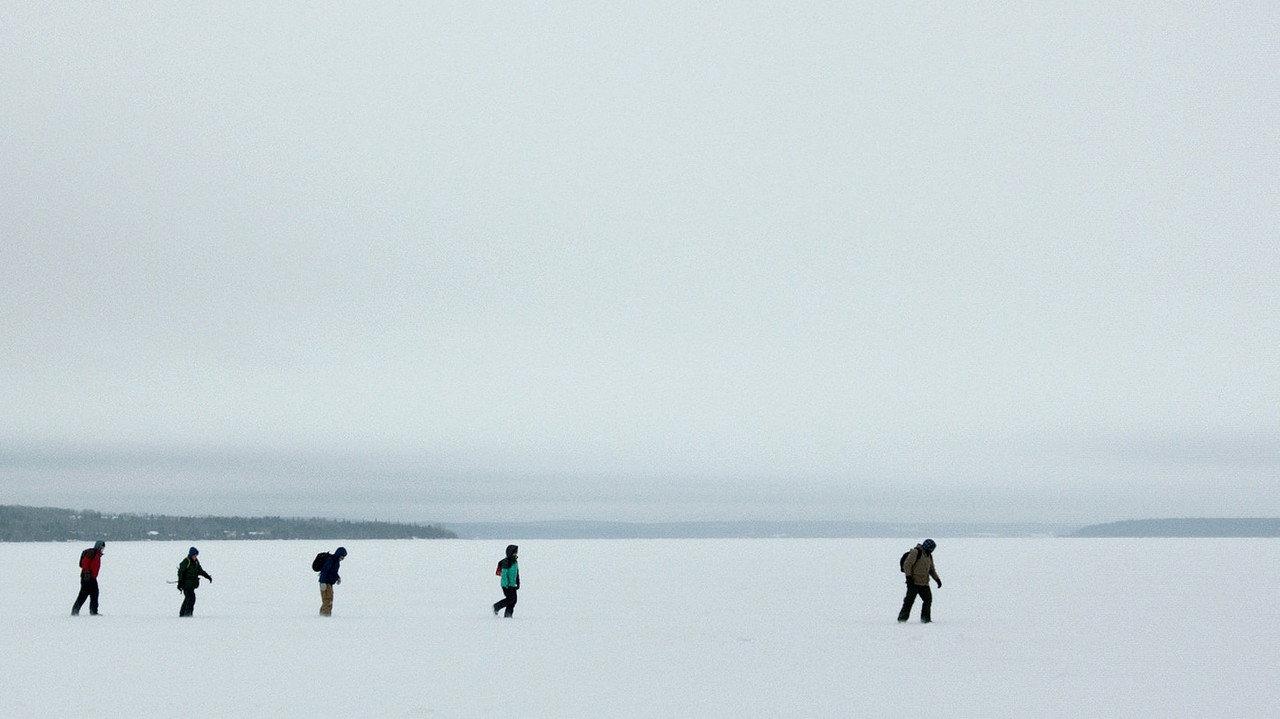Skating to New York backdrop