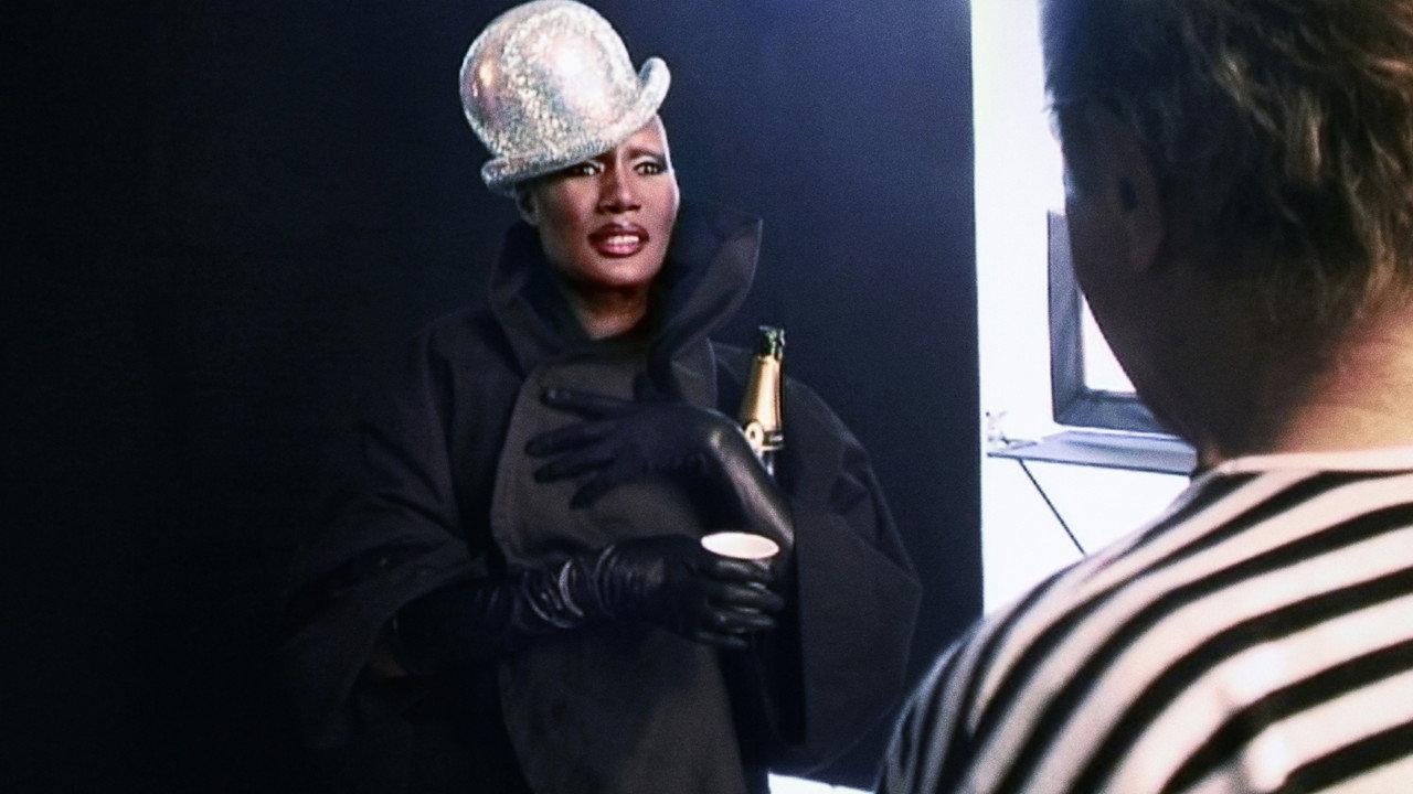 Grace Jones: Bloodlight and Bami backdrop