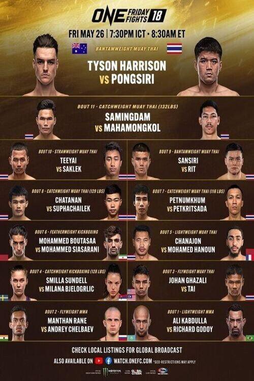 ONE Friday Fights 18: Harrison vs. Pongsiri backdrop