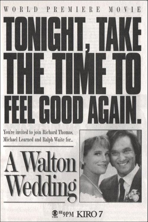 A Walton Wedding backdrop