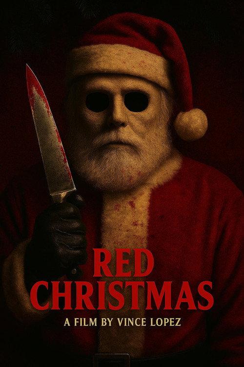 Red Christmas backdrop