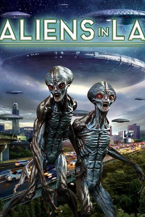 Aliens in LA backdrop