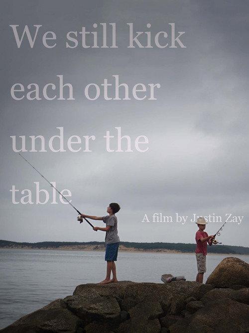 We still kick each other under the table backdrop