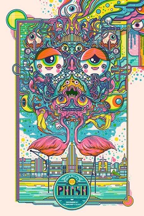 Phish 2014-12-31 American Airlines Arena, Miama, FL backdrop