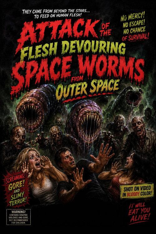Attack of the Flesh Devouring Space Worms from Space backdrop