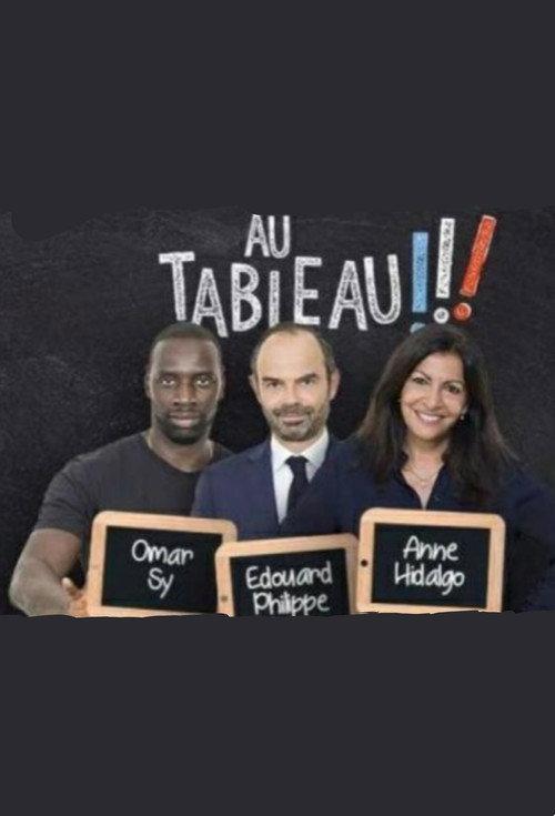 Au tableau - Edouard Philippe / Anne Hidalgo / Omar Sy backdrop