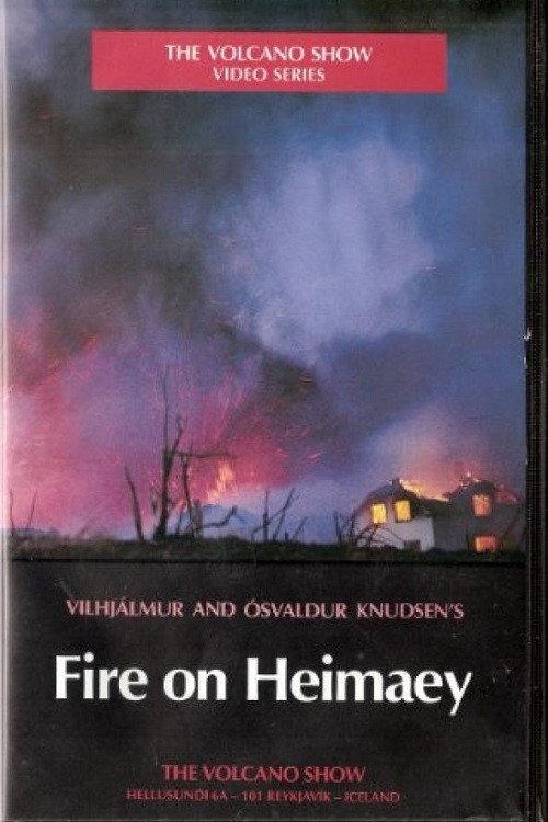Fire on Heimaey backdrop