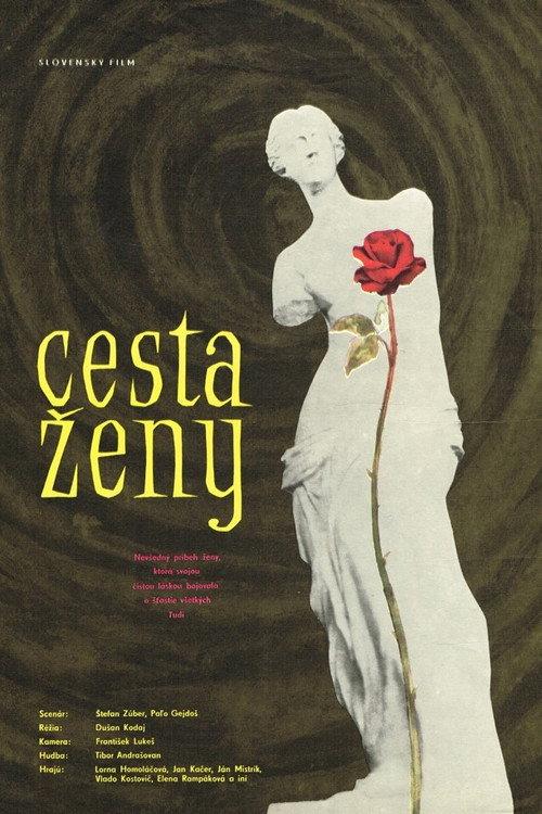 Cesta ženy backdrop