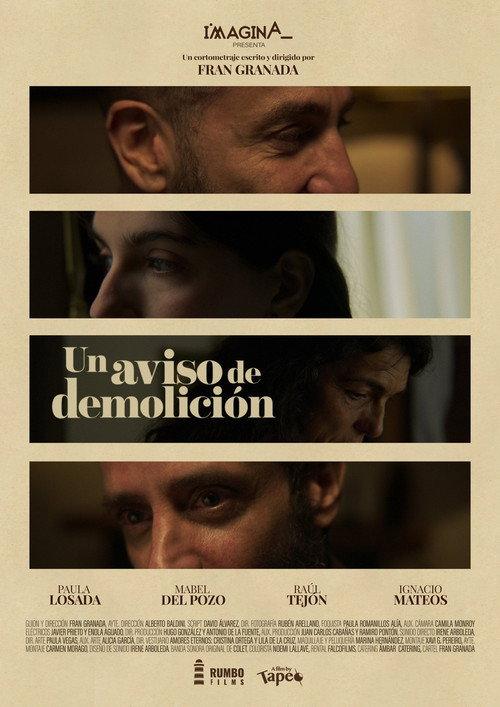 Un aviso de demolición backdrop