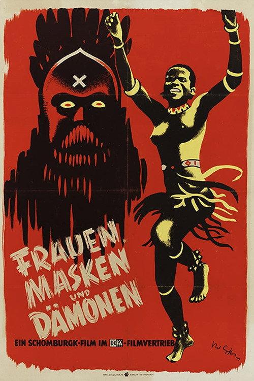 Frauen, Masken und Dämonen backdrop