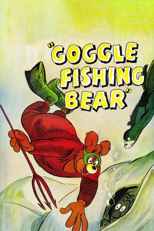 Goggle Fishing Bear backdrop