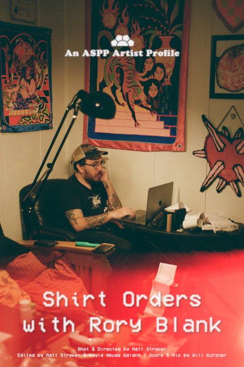 Shirt Orders with Rory Blank backdrop
