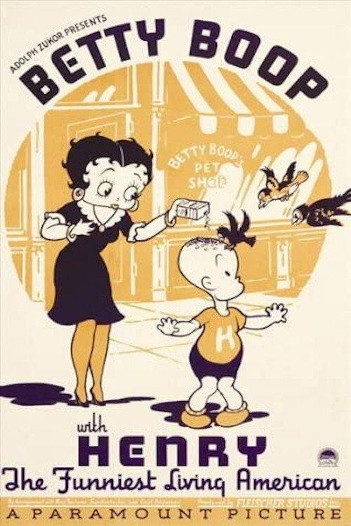 Betty Boop with Henry the Funniest Living American backdrop