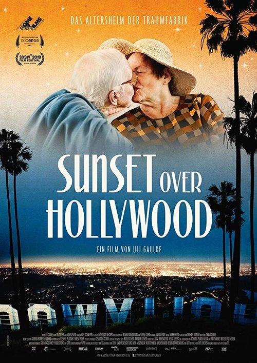 Sunset over Mulholland Drive backdrop