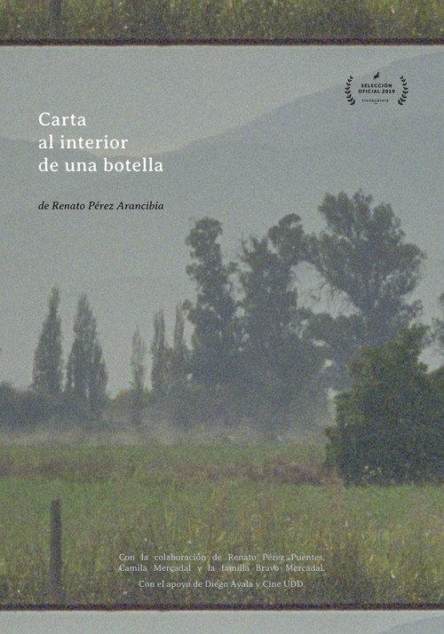 Carta al Interior de una botella backdrop