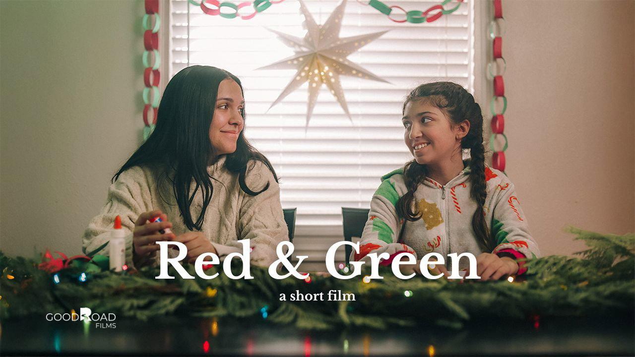 Red and Green backdrop