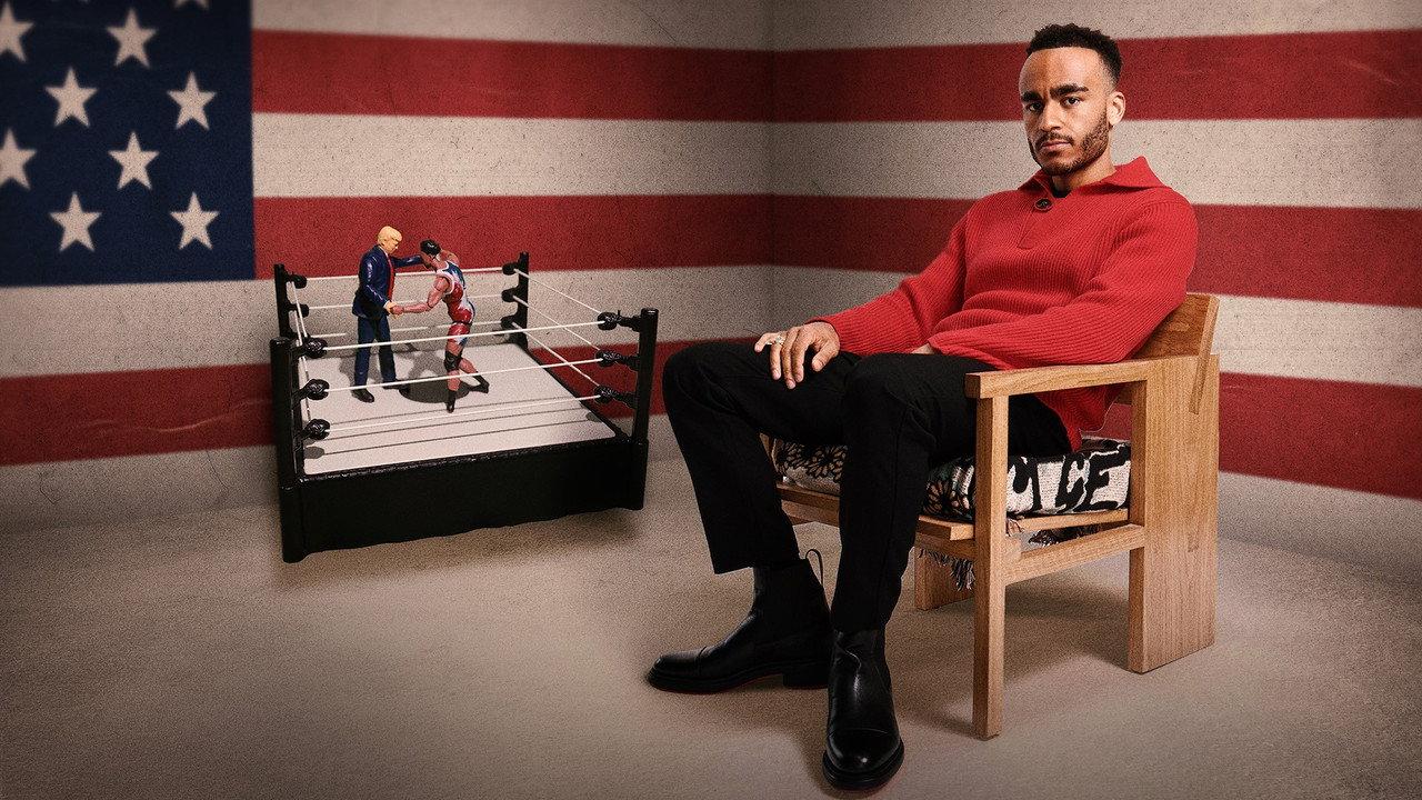 Wrestling with Trump backdrop