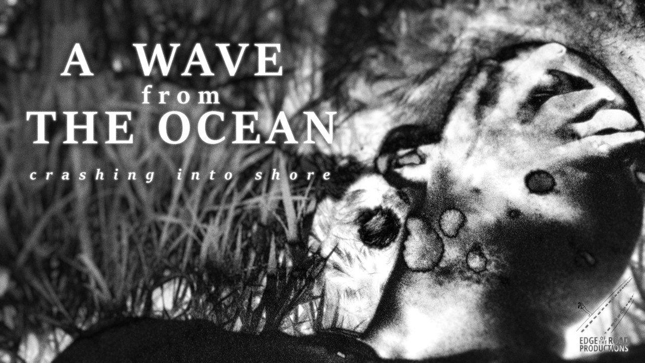 A Wave from the Ocean Crashing Into the Shore backdrop