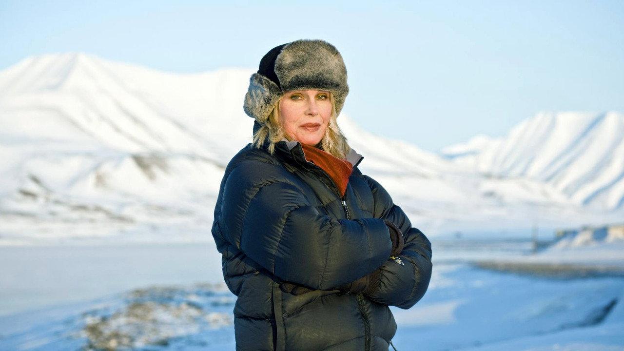 Joanna Lumley in the Land of the Northern Lights backdrop